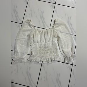 Beautiful white smocked crop top